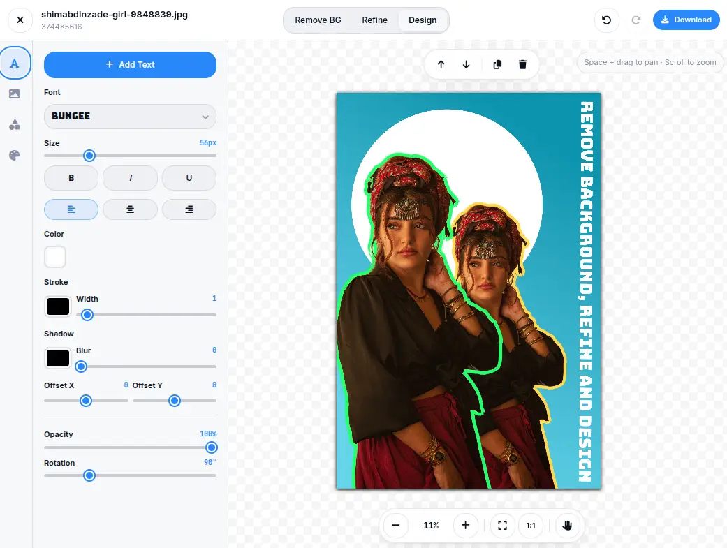 EditPhotosForFree background remover interface design with drag-and-drop upload area