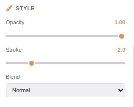 Pattern Generator style settings with opacity, stroke width, and 12 blend mode options for layered effects
