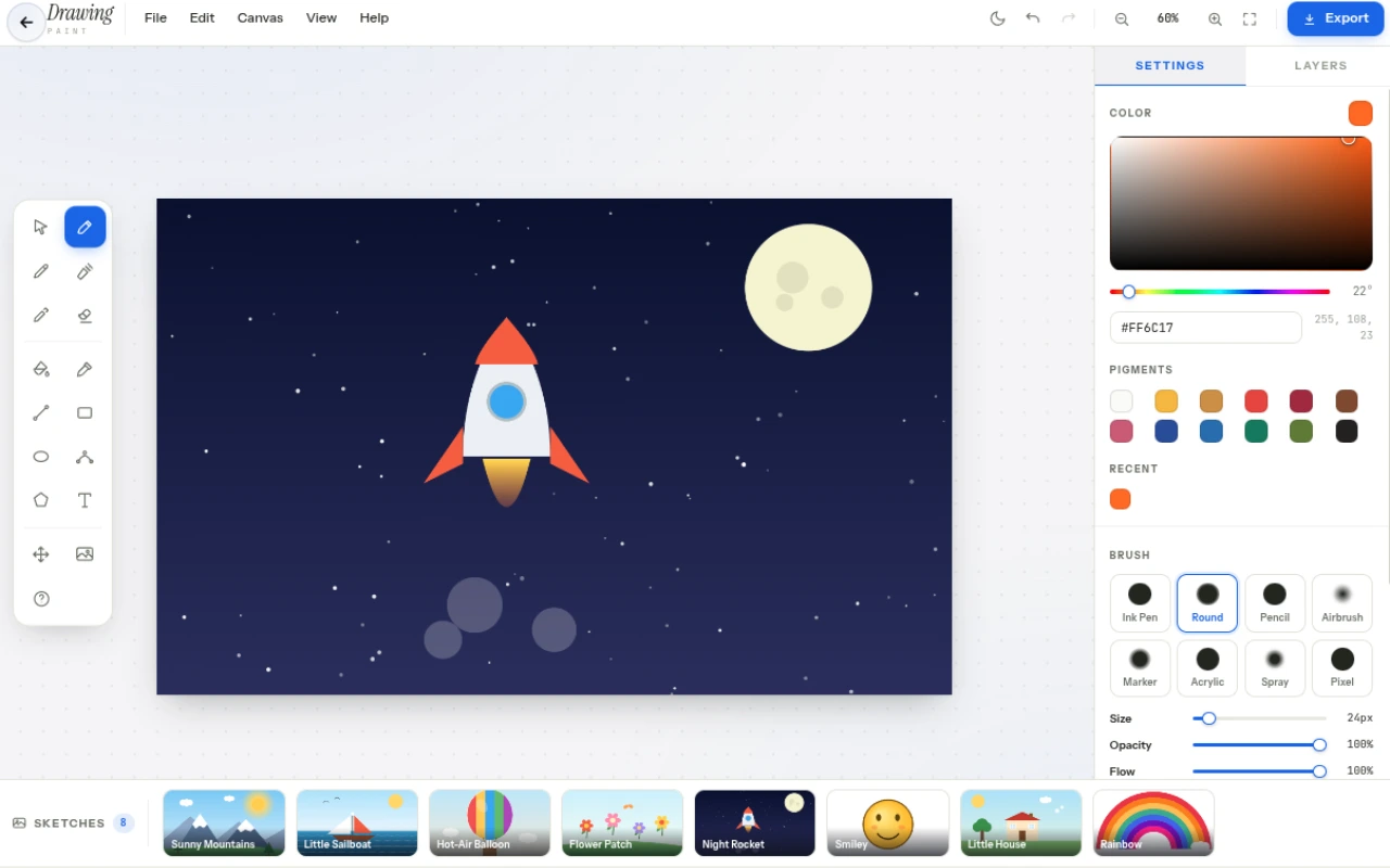 Drawing — Free Online Drawing & Digital Painting Studio