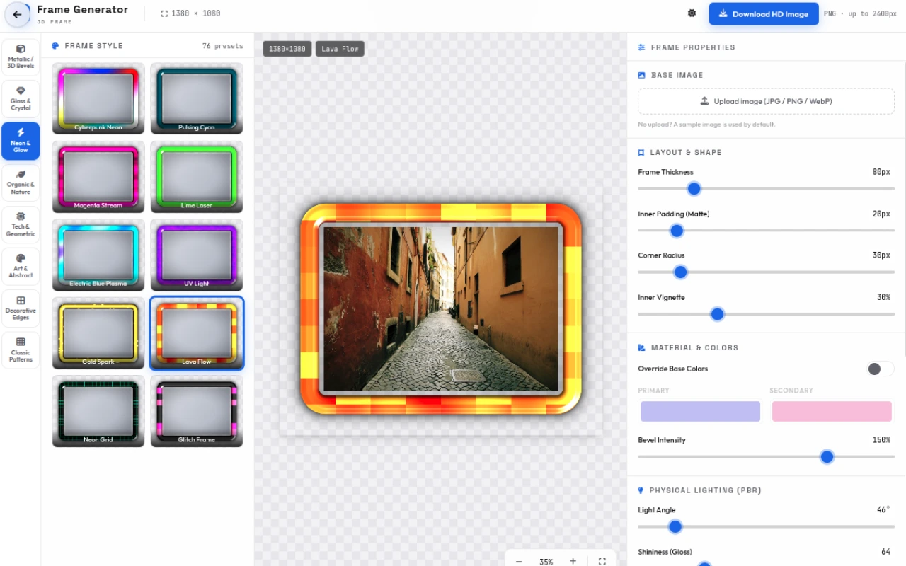 Frame Generator — Free 3D Photo Frame Generator
